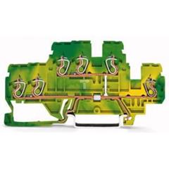 Złączka 2-piętrowa PE 6-przewodowa 2,5mm2 żółto-zielona 870-537