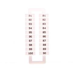 Oznacznik do złączek szynowych EURO 2,5-70mm2 /81-100/ biały 43192