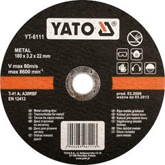 Tarcza do cięcia metalu 115 x 1,2 x 22 mm YT-5920