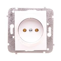 Catrin Gniazdo pojedyncze b/u 16A bez ramki białe 2131-10