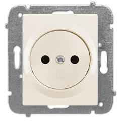 Catrin Gniazdo pojedyncze b/u 16A z przesłonami bez ramki kremowe 2140-11