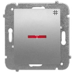 Catrin Łącznik krzyżowy 10A z podświetleniem bez ramki srebrny 2128-16
