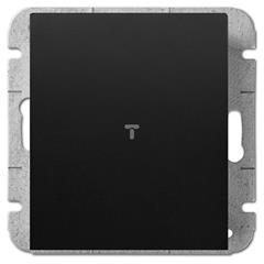 Catrin Przycisk podwójny zwierny bez ramki czarny 2101-19