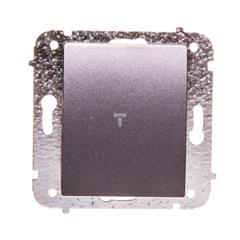 Catrin Łącznik jednobiegunowy 10A IP20 bez ramki grafit metalizowany 2110-18