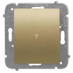 Catrin Łącznik jednobiegunowy 10A IP20 bez ramki złoty metalik 2110-15