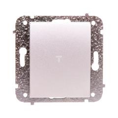 Catrin Łącznik schodowy pojedynczy 10A IP20 bez ramki i piktogramu srebrny 2102-16