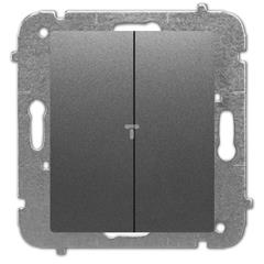 CATRIN Łącznik schodowy podwójny 10A IP20 bez ramki grafit metalizowany 2108-18