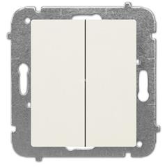 Catrin Łącznik schodowy podwójny 10A IP20 bez ramki kremowy 2108-11