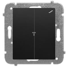 Catrin Łącznik schodowy podwójny 10A IP20 bez ramki czarny 2118-19
