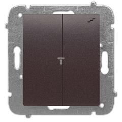 Catrin Łącznik schodowy podwójny 10A IP20 bez ramki czekoladowy metalik 2118-14