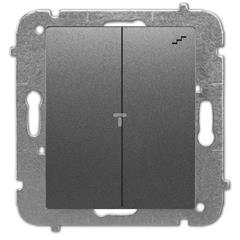 Catrin Łącznik schodowy podwójny 10A IP20 bez ramki grafit metalizowany 2118-18