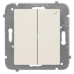 Catrin Łącznik schodowy podwójny 10A IP20 bez ramki kremowy 2118-11