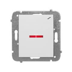 Catrin Łącznik schodowy pojedynczy 10A IP20 z podświetleniem bez ramki biały 2125-10