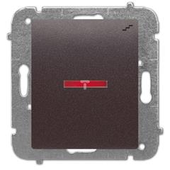 Catrin Łącznik schodowy pojedynczy 10A IP20 z podświetleniem bez ramki czekoladowy metalik 2125-14