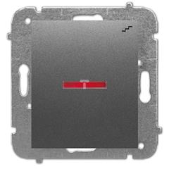 Catrin Łącznik schodowy pojedynczy 10A IP20 z podświetleniem bez ramki grafit metalizowany 2125-18