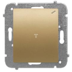 Catrin Łącznik schodowy pojedynczy 10A IP20 bez ramki złoty metalik 2112-15