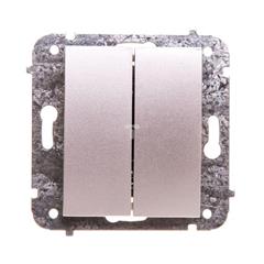 Catrin Łącznik świecznikowy 10A IP20 bez ramki srebrny 2111-16