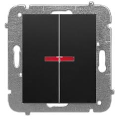 Catrin Łącznik świecznikowy 10A IP20 z podświetleniem bez ramki czarny 2124-19