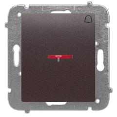 Catrin Przycisk /dzwonek/ z podświetleniem bez ramki czekoladowy 2127-14