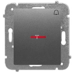 Catrin Przycisk /dzwonek/ z podświetleniem bez ramki grafit metalizowany 2127-18