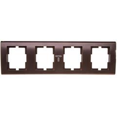 Catrin Ramka poczwórna pozioma czekoladowy metalik 2174-04