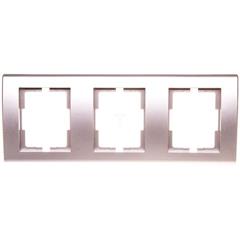 Catrin Ramka potrójna pozioma srebrna 2173-06