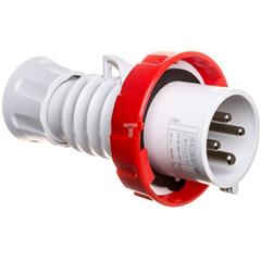Wtyczka przenośna 4P 32A 400V czerwona IP66/IP67/IP68/IP69 6H IEC 309 HP GW60041H