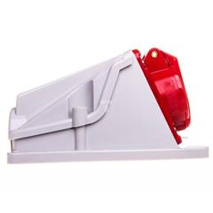 Gniazdo stałe 4P 16A 400V czerwone IP44 90° 6H IEC 309 HP GW62481