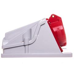 Gniazdo stałe 5P 16A 400V czerwone IP44 90° 6H IEC 309 HP GW62482