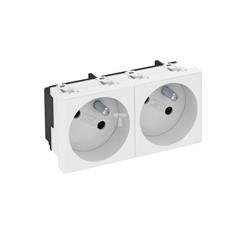 Gniazdo zasilające M45 podwójne z/u 16A białe STD-F3 RW2 6120242
