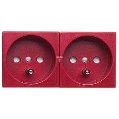 Gniazdo zasilające M45 podwójne z/u 16A czerwone STD-F0K SRO2 6120314