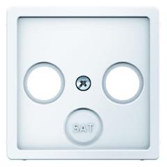 Berker Q.1/Q.3 Płytka czołowa do gniazda antenowego RTV 2- i potrójnego biały aksamit 12036089