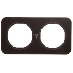 Berker R.1 Ramka podwójna czarny, połysk 10122145