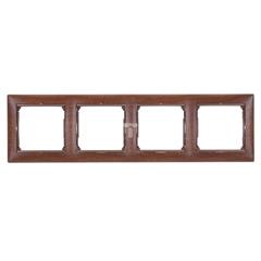 VALENA Ramka poczwórna mahoń 770314
