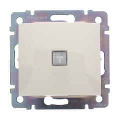 VALENA Łącznik schodowy ze wskaźnikiem przepływu prądu kremowy 774325