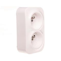 FORIX Gniazdo podwójne z/u 16A białe 782419