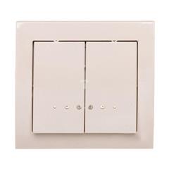 KIER Łącznik świecznikowy z podświetleniem beżowy ŁP-2WS/01  