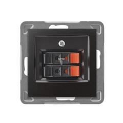 IMPRESJA Gniazdo głośnikowe podwójne antracyt GG-2Y/m/50