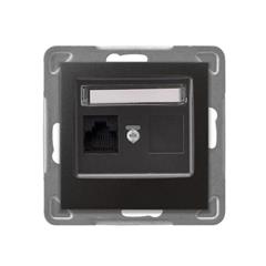 IMPRESJA Gniazdo komputerowe pojedyncze, kat. 5e antracyt GPK-1Y/K/m/50