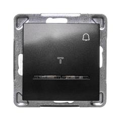 IMPRESJA Łącznik zwierny /dzwonek/ z podświetleniem antracyt ŁP-6YS/m/50