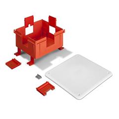Install-Box Puszka podtynkowa instalacyjna 208x208x84mm IP40 czerwona 0266-00
