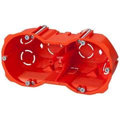 Puszka p/t regips 2x60mm głęboka z wkrętami czerwona PK-2x60 0286-00