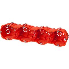 Puszka p/t regips 4x60mm głęboka z wkrętami czerwona PK-4x60 0288-00