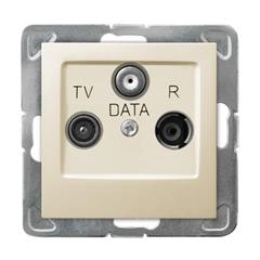 IMPRESJA Gniazdo antenowe RTV-DATA ecru GPA-YD/m/27