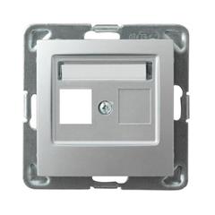 IMPRESJA Obudowa gniazda pojedynczego srebro GPK-1Y/p/18