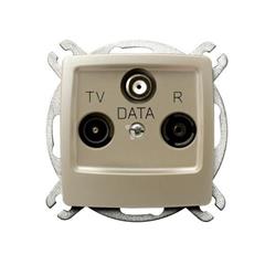 KARO Gniazdo antenowe RTV-DATA ecru perłowy GPA-SD/m/42