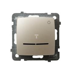 KARO Łącznik zwierny /światło/ z podświetleniem ecru perłowy ŁP-5SS/m/42