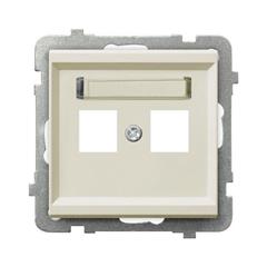 SONATA Obudowa gniazda podwójnego ecru GPK-2R/p/27