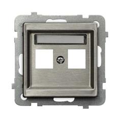 SONATA Obudowa gniazda podwójnego stal inox GPK-2RM/p/37