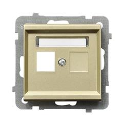 SONATA Obudowa gniazda pojedynczego szampański złoty GPK-1R/p/39